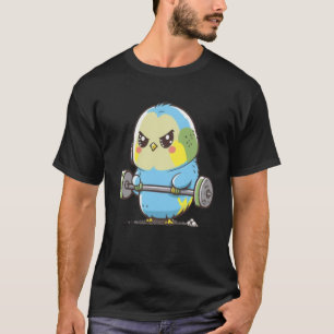 Budgie Budgerigar Parakeet Liiting Bodybuilding de T Shirt