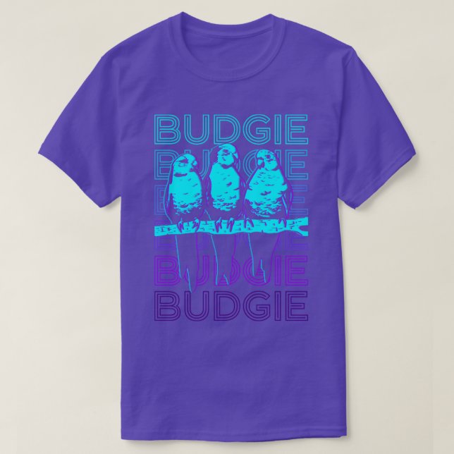 Budgie Budgerigar Parakeet Retro Gift T Shirt (Design framsida)