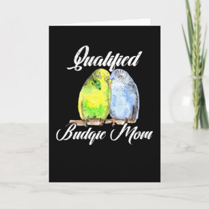 Budgie Budgie Sittet Mamma Parrot Kort