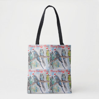 Budgie Budgies Merry Budgiemas Christmas Stocking Tygkasse