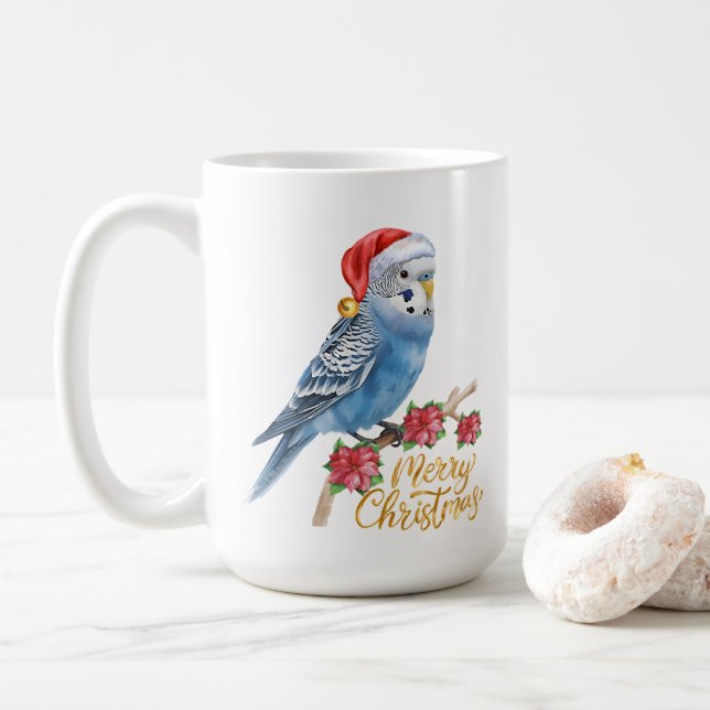 Budgie Christmas Kaffemugg (Med munk)