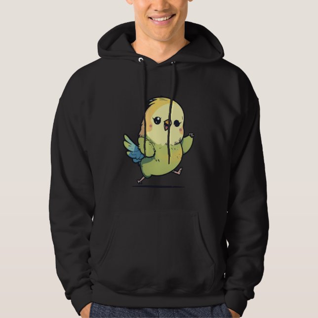 Budgie Dabbing Budgerigar Parakeet Bird Dab Dance  Hoodie (Framsida)