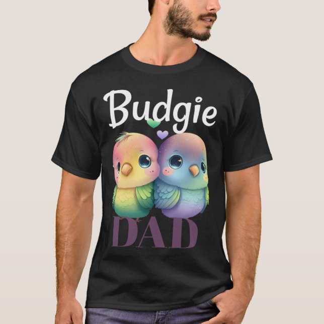 Budgie Dad Budgerigar Parakeet Bird 1 T Shirt (Framsida)