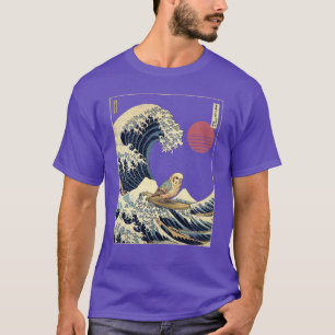 Budgie Fågel Kanagawa Japansk Surfing Våg vänner T Shirt
