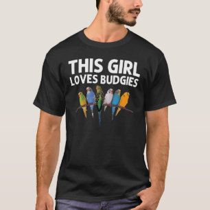 Budgie for Girls Kids Cockatiel Parakeet T Shirt
