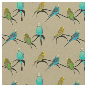 Budgie frenesityg (guld) tyg