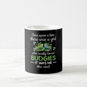 Budgie Girl Gifts Budgie Älskare Parakeet Budgeri Kaffemugg