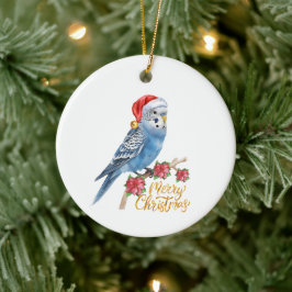 Budgie jul julgransprydnad keramik