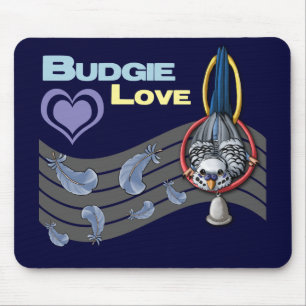 Budgie kärlek "Cutie" Mousepad Musmatta
