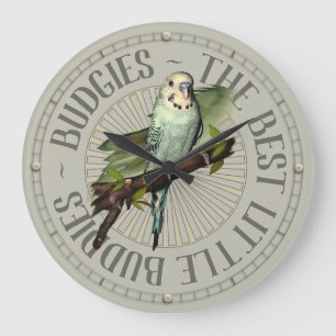 Budgie kärlek stor klocka