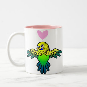 Budgie kärlek Två-Tonad mugg
