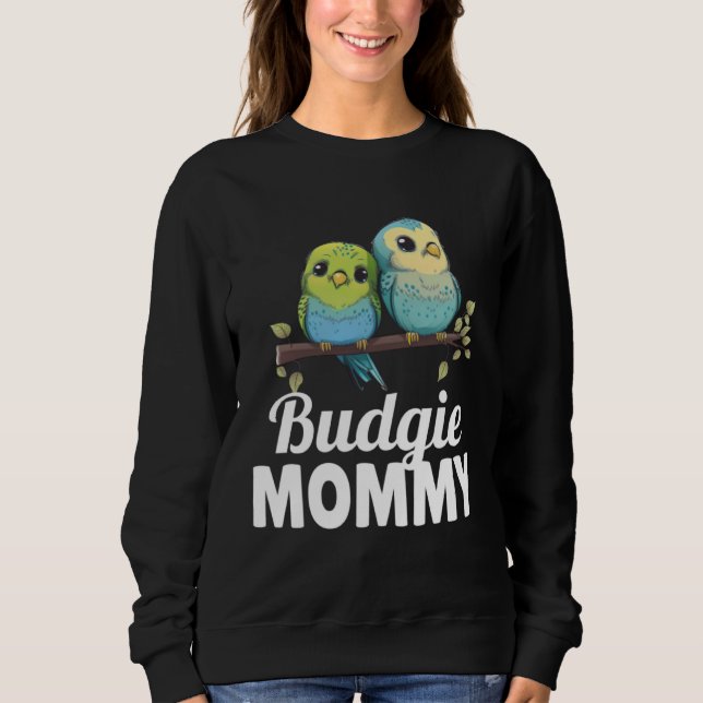 Budgie Mamma Budgerigar Parakeet Bird 24 T Shirt (Framsida)
