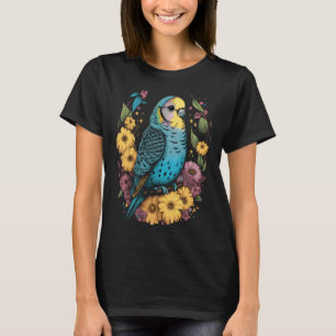 Budgie Mamma Flower Budgerigar Parakeet Bird Mor T Shirt