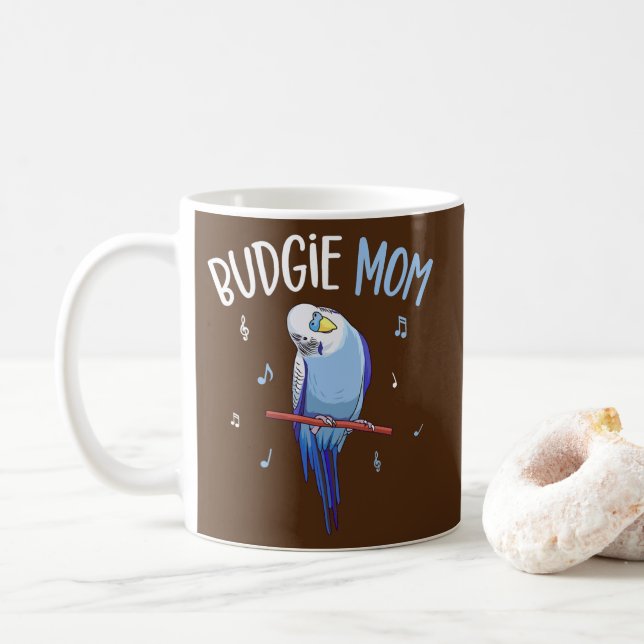 Budgie Mamma Parakeet Budgerigar Womens Funny  Kaffemugg (Med munk)