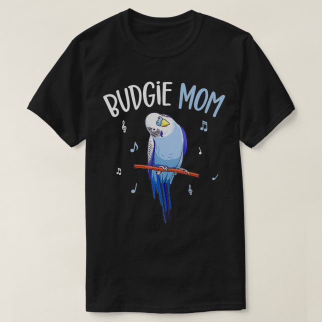 Budgie Mamma Parakeet Budgerigar Womens Funny T Shirt (Design framsida)