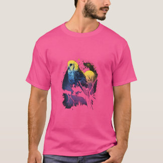 Budgie Måne Budgerigar Parakeet Bird Pet Owner gif T Shirt