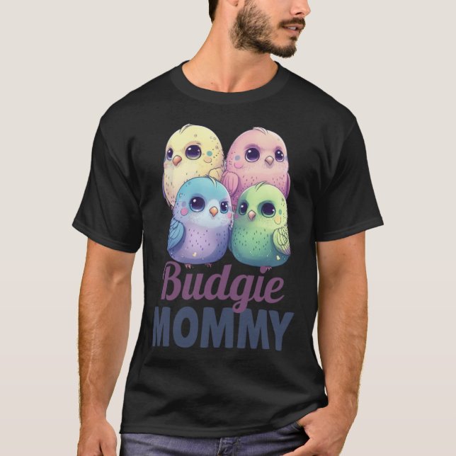 Budgie Mom Budgerigar Parakeet Bird 2 T Shirt (Framsida)