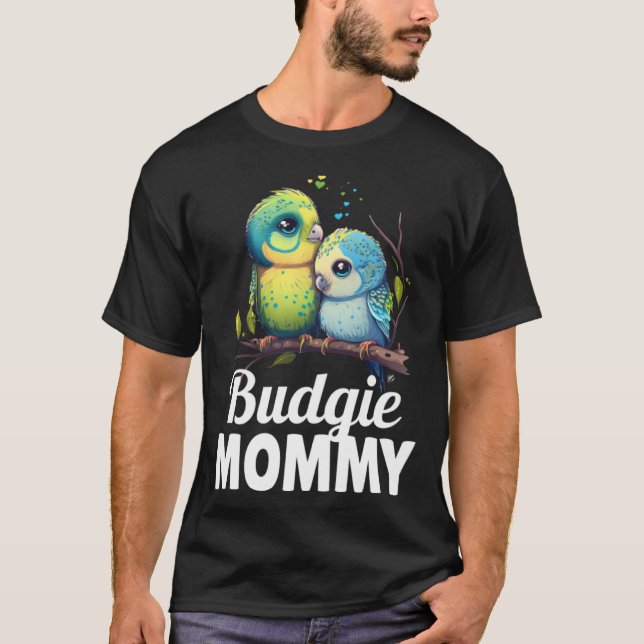Budgie Mom Budgerigar Parakeet Bird 9 T Shirt (Framsida)