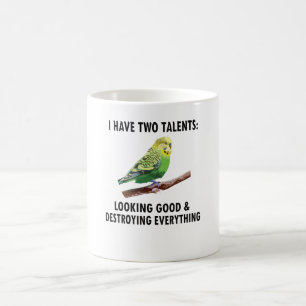 Budgie Owner Budgie Älskare Parakeet Bird Budgeri Kaffemugg