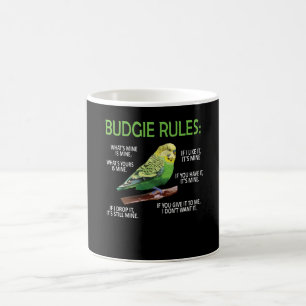 Budgie Owner Budgie Älskare Parakeet Bird Budgeri Kaffemugg