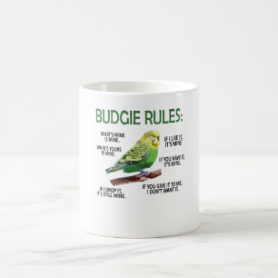 Budgie Owner Budgie Älskare Parakeet Bird Budgeri Kaffemugg