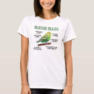 Budgie Owner Budgie Älskare Parakeet Bird Budgeri T Shirt