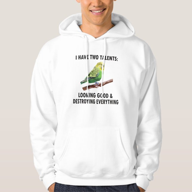 Budgie Owner Budgie Älskare Parakeet Bird Budgerig Hoodie (Framsida)