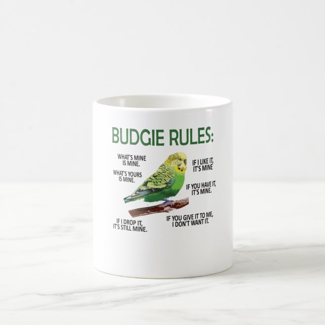 Budgie Owner Budgie Älskare Parakeet Bird Budgerig Kaffemugg (Center)