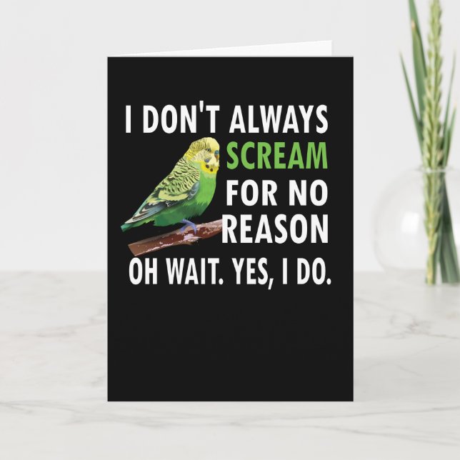 Budgie Owner Budgie Älskare Parakeet Bird Budgerig Kort (Framsida)