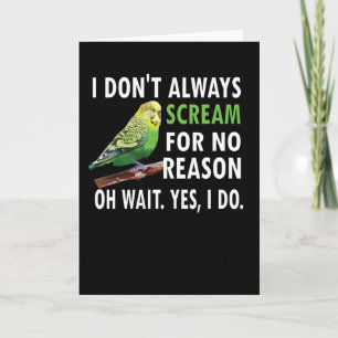 Budgie Owner Budgie Älskare Parakeet Bird Budgerig Kort