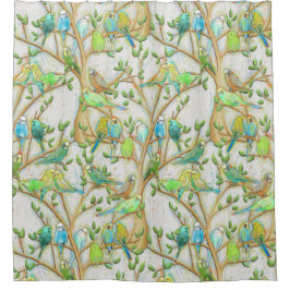 Budgie Parakeet Bird Shower Curtain