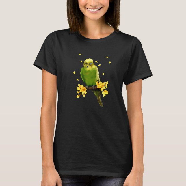Budgie Pet Parrot Parakeet Bird Welli T Shirt (Framsida)