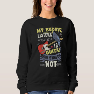 Budgie Plays Guitar Parrot Budgerigar Guita T Shirt