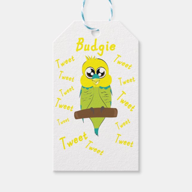 budgie presentetikett (Framsidan)