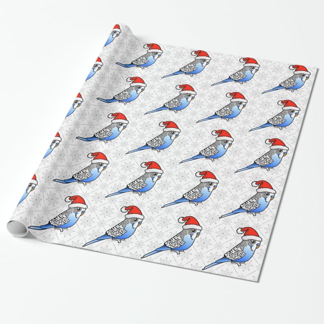 Budgie Santa Presentpapper (Utrullad)