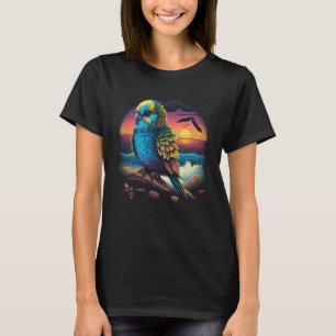 Budgie Strand Undulater Papegoja Fågel Sommar 1 T Shirt