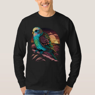 Budgie Strand Undulater Papegoja Fågel Sommar 2 T Shirt