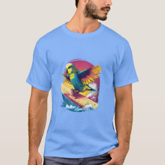 Budgie Surfboard Budgerigar Parakeet Bird Kawaii f T Shirt