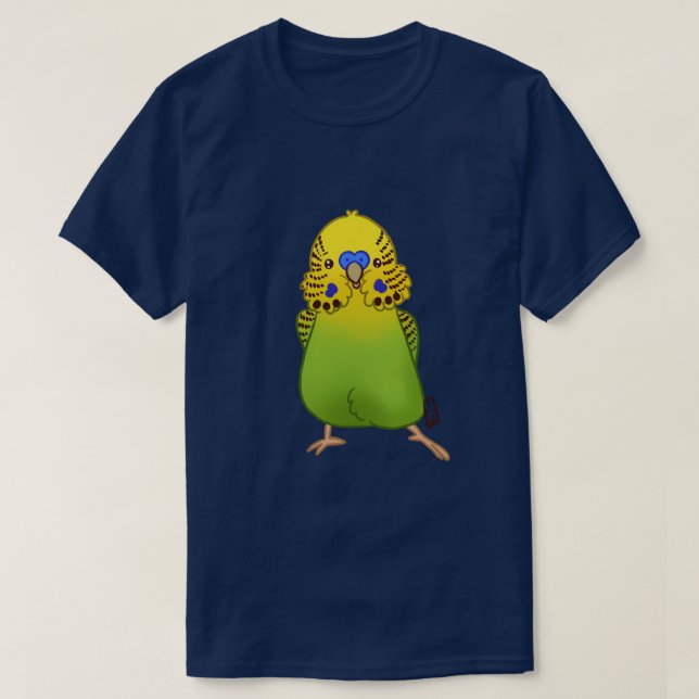 Budgie T-shirt till honom (Anpassade) (Design framsida)
