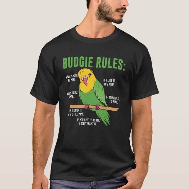 Budgie the Bird Regler T Shirt (Framsida)