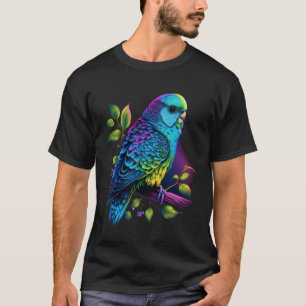Budgie Undulat Fågel Estetisk Vaporvåg T Shirt