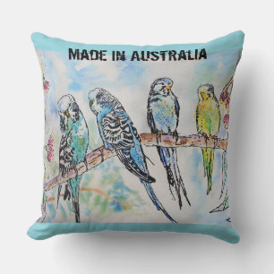 Budgie Undulat Fågel Tillverkad I Australien T Shi Kudde