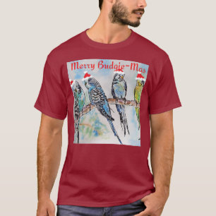 Budgie Undulat Jul Glad Budgie-mas T Shirt