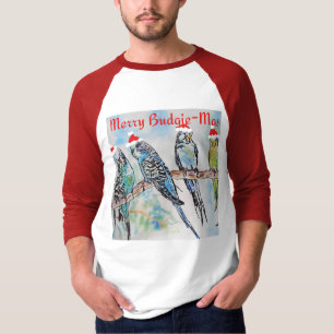 Budgie Undulat Jul Glad Budgie-mas T Shirt