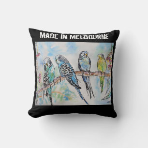 Budgie Undulatfågel Fågel Tillverkad I Melbourne F Kudde