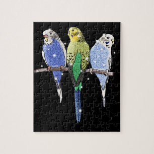 Budgie undulatglitter pussel