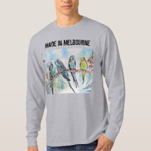Budgie Undulatör Fågel Tillverkad I Melbourne T Sh Shirt