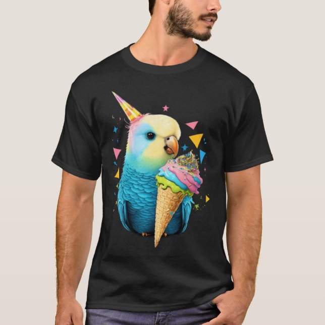 Budgie Unicorn Budgerigar Parakeet Bird  1 T Shirt (Framsida)