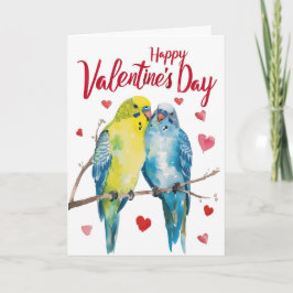 Budgie Valentine Kort