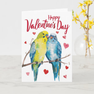 Budgie Valentine Kort